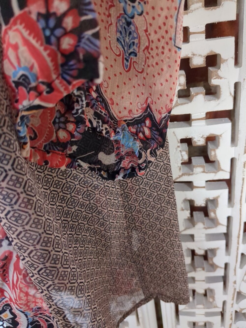 Long Sleeved Multi Color Casual Blouse - Picture 6 of 14